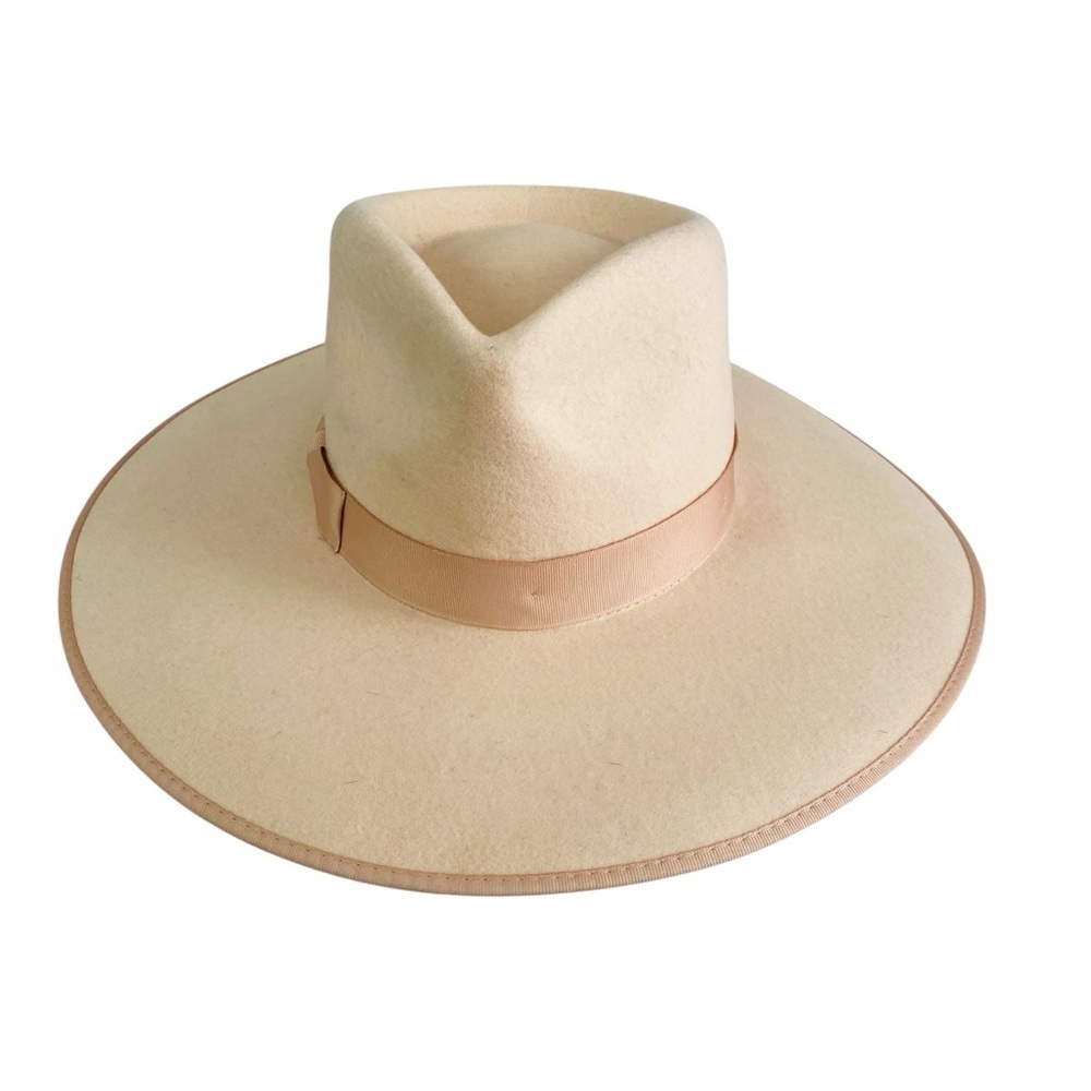 Lack Of Color Ivory Wool Rancher Wide Brim Hat Size S